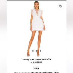 MAJORELLE JANEY MINI DRESS IN WHITE